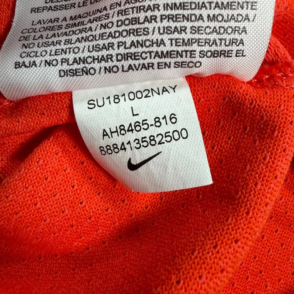 Nike Golf Zonal Cooling Polo Shirt Men L Orange Wicking Dri-Fit Performance